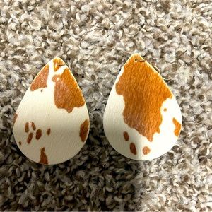 Cowhide earrings